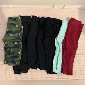 Carter's Kids Leggings Set - Camouflage, Black, Light Blue, Red